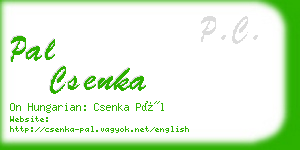 pal csenka business card